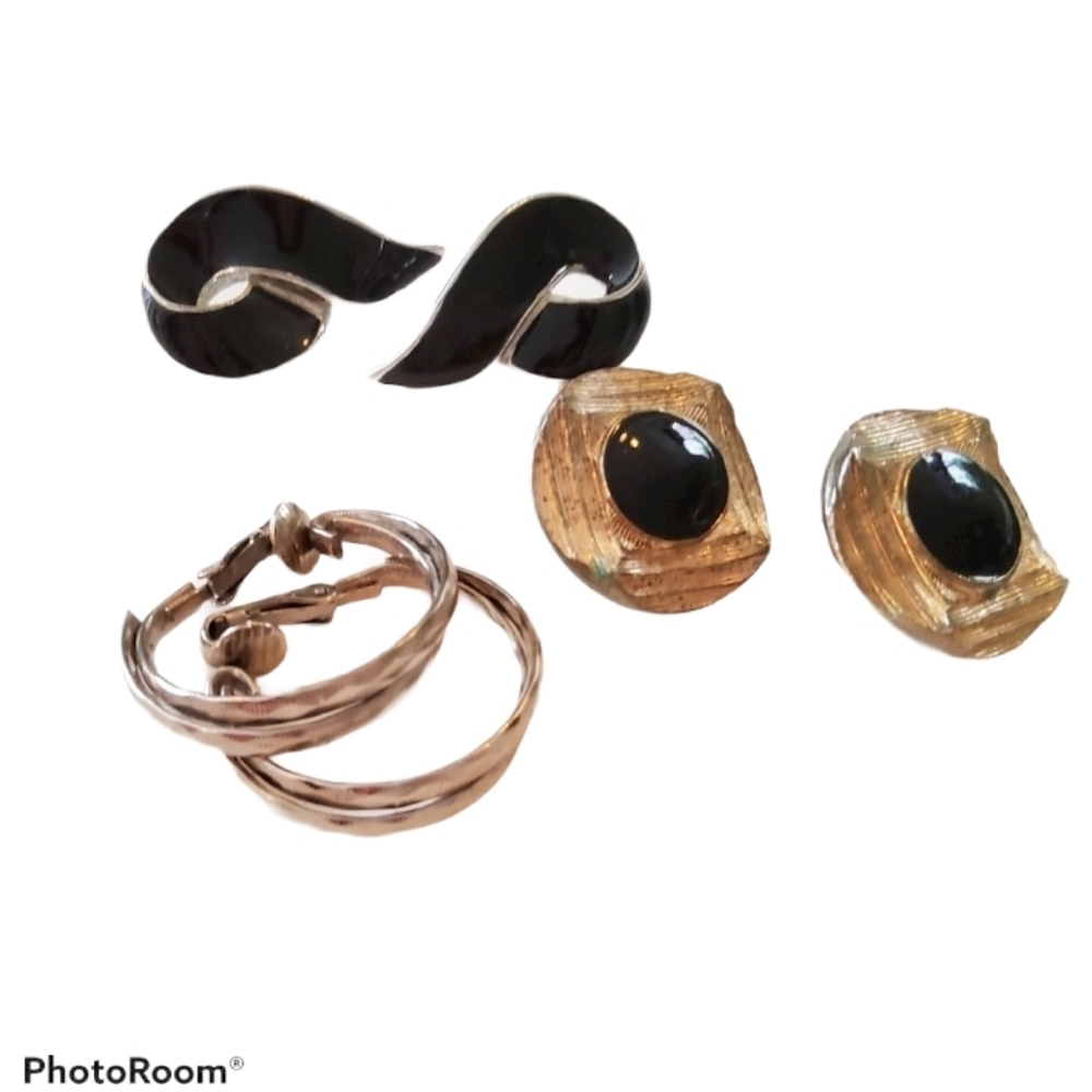 Lot Of 1980's Vintage Earrings 3 Pairs